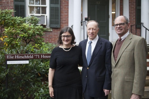 Sarah Hirschfeld, Elie Hirschfeld and Prof. Saul Olyan