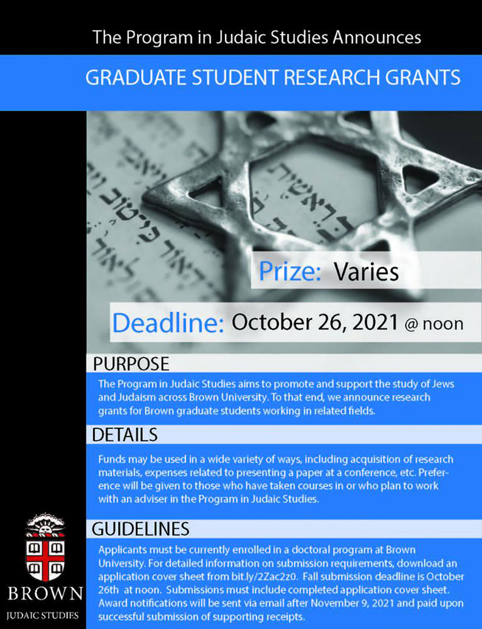 Graduate student awards flyer